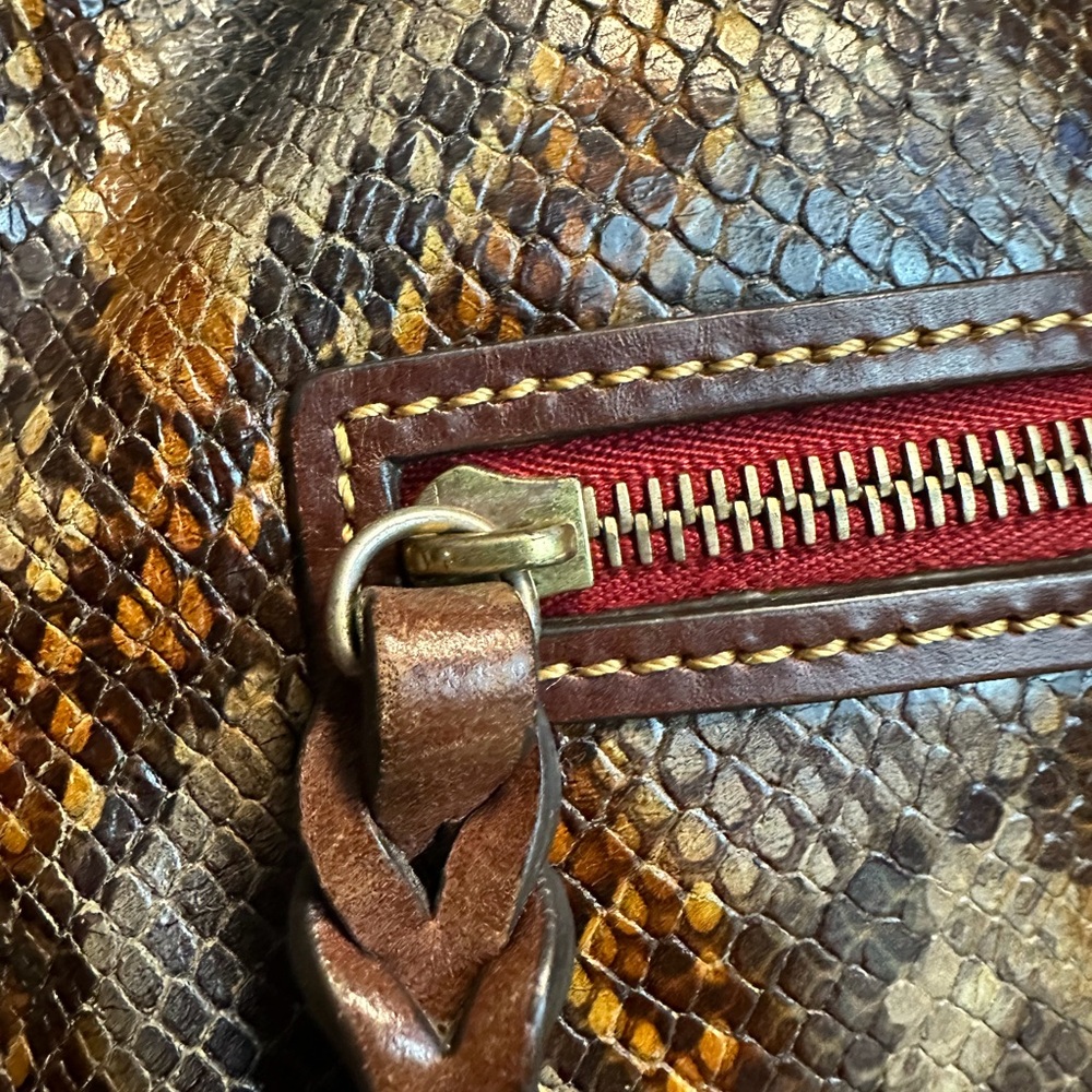 Dooney and Bourke Python Embossed Python Satchel Multicolor - Picture 7 of 15